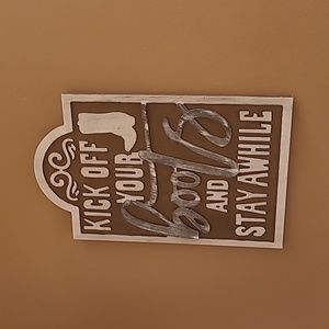 Western decor sign wood EUC